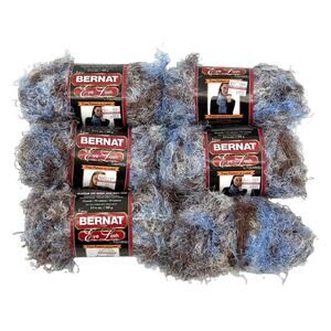 Bernat 6 Skeins Fancy Yarn Eye Lash Nouveau Lot Soft Eyelash Color: EYESHADOW